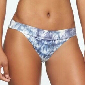 Athleta Tulum Tie Dye Bikini Bottom Chrome Blue